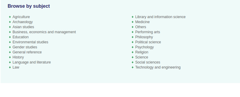Main subjects